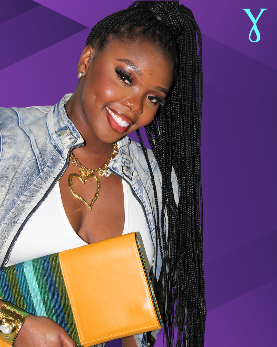 Adaugo Yellow Leather Emerald Aso Oke